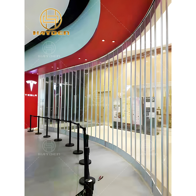 Hayden Polycarbonate Folding Door Aluminum Transparent Plastic Accordion Pvc Sliding Door