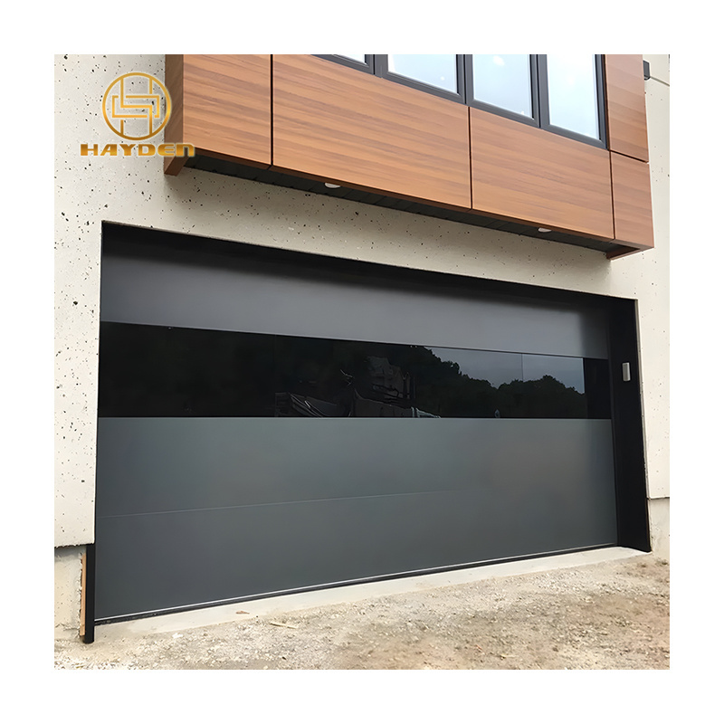 High Quality Price 9x7 Contemporary Aluminium composite panel with full film insulated garage doors