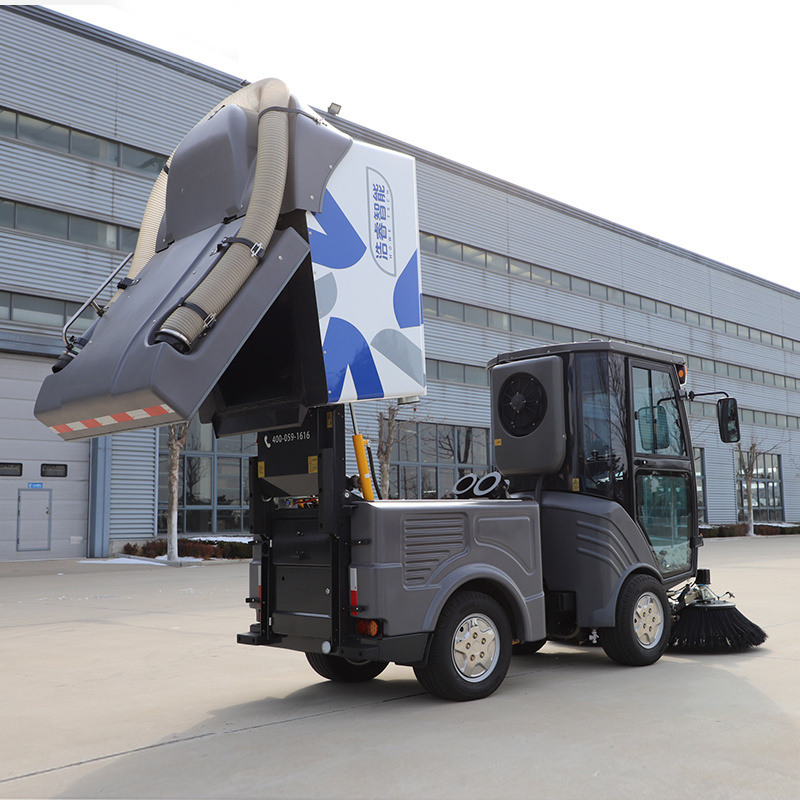 CHR21SEV  battery operated wet dry Electric Automatic Road Sweeper Energy Saving Outdoor Road Sweeper Cleaning 4 Wheel