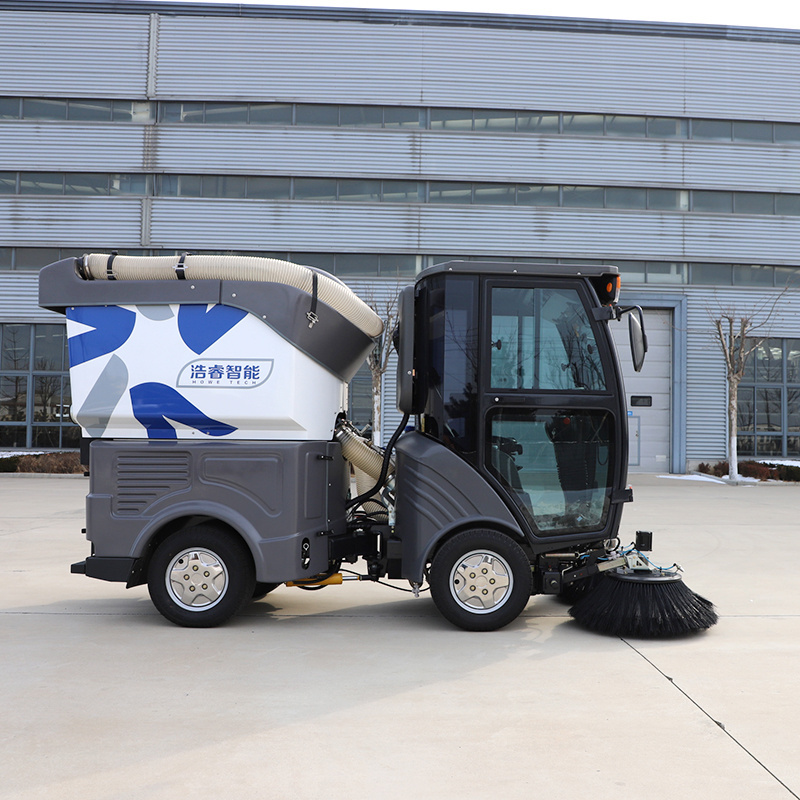 CHR21SEV  battery operated wet dry Electric Automatic Road Sweeper Energy Saving Outdoor Road Sweeper Cleaning 4 Wheel