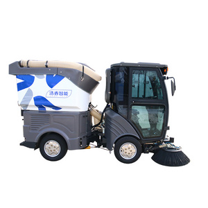 CHR21SEV  battery operated wet dry Electric Automatic Road Sweeper Energy Saving Outdoor Road Sweeper Cleaning 4 Wheel