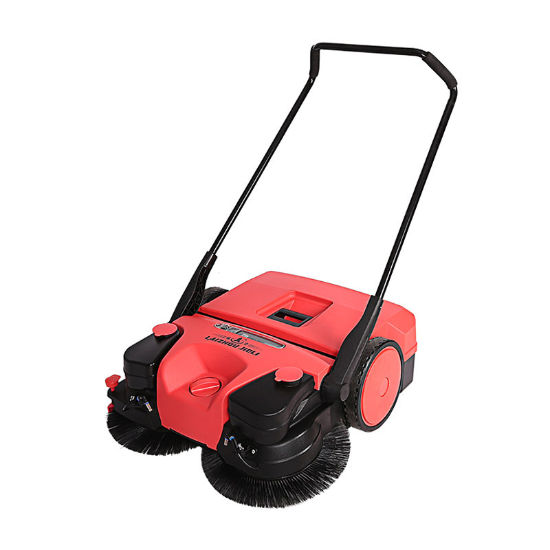 Electric Powered Manual Drive Triple Brush Sweeper Floor Sweeper Lithium Battery Sweeper