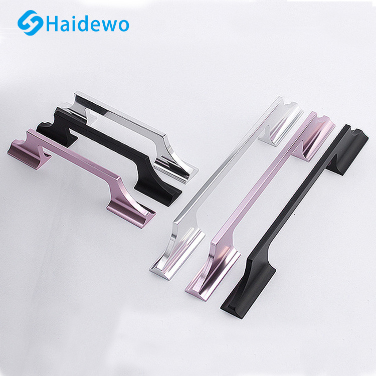 Haidewo Aluminum Square U-shaped American Cabinet Door Handle Drawer Kitchen Cabinet Hidden Small Pulls