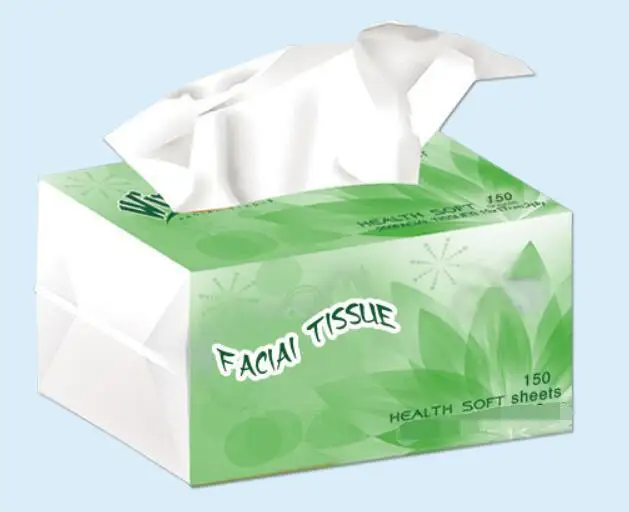 Customized Soft Silk Paper Tissue 100% Virgin Pulp Face Cleaning Printing Package Facial Tissue for Babies