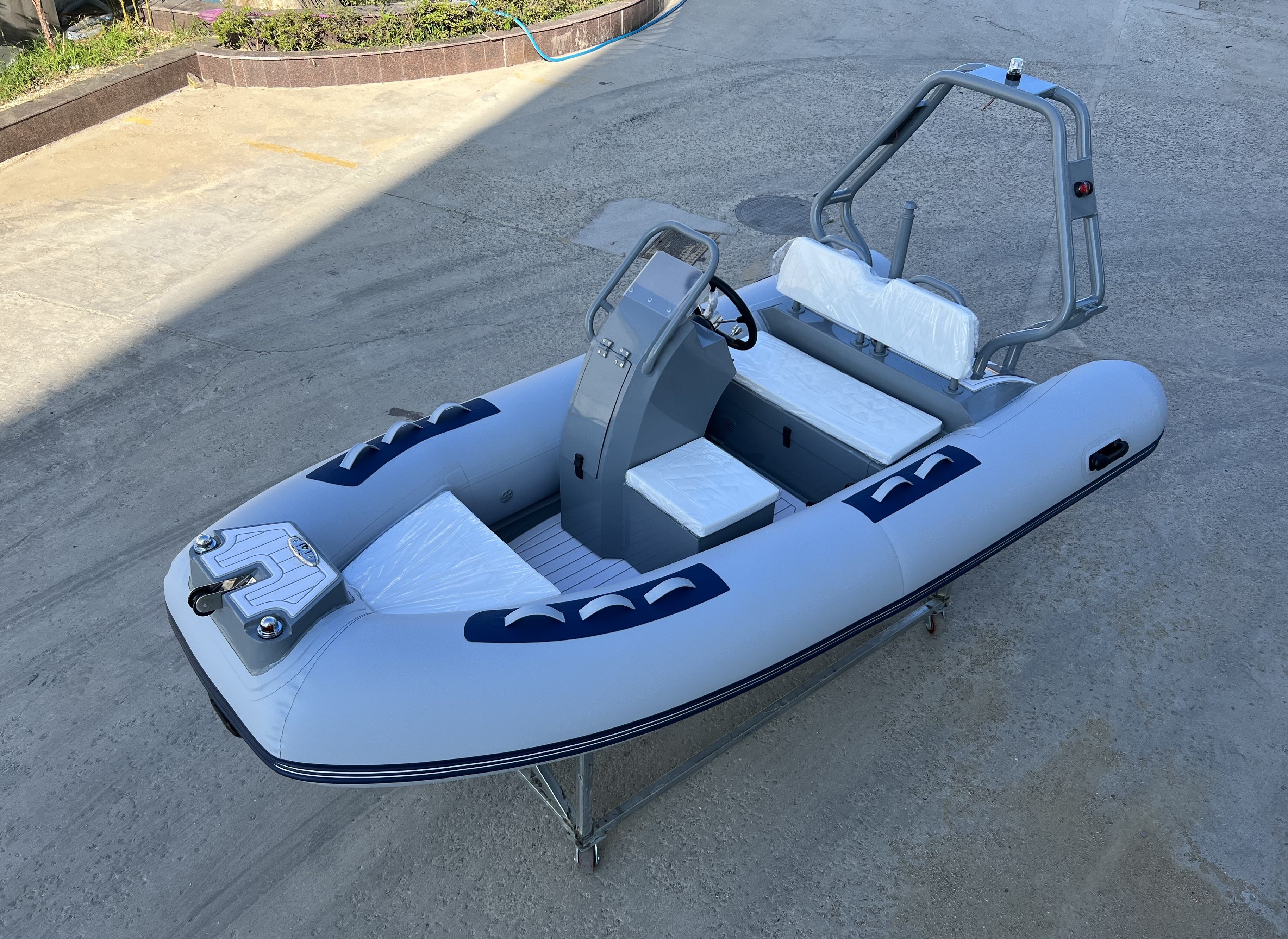 Hedia hot saling CE 3.6m RIB360 deep v aluminum rigid hull orca hypalon rib pontoon boat for sale