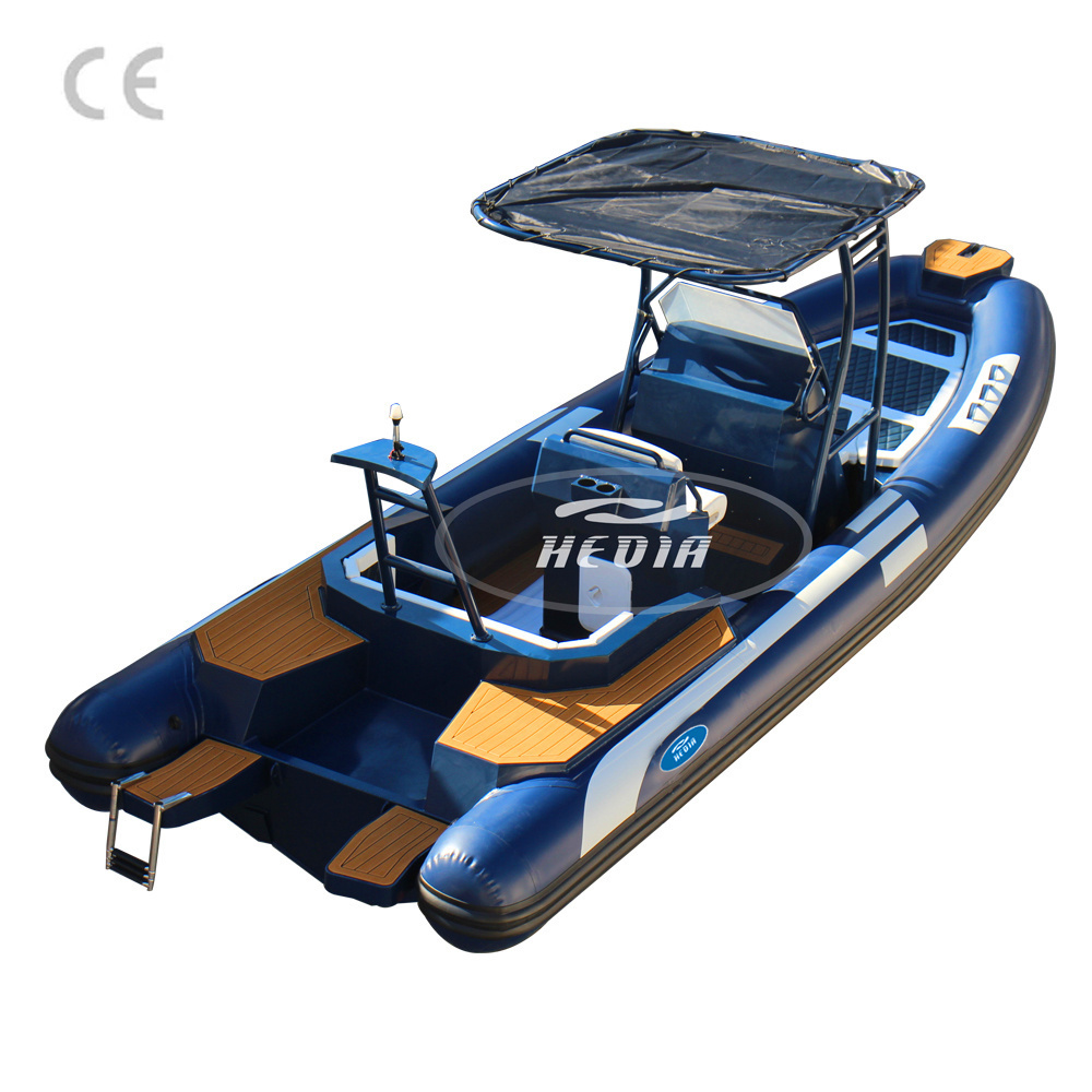 CE Hedia 22ft high speed sport inflatable rescue rib boat 650 680 Luxury Orca Hypalon Rib Boat motor inflatable sail boat