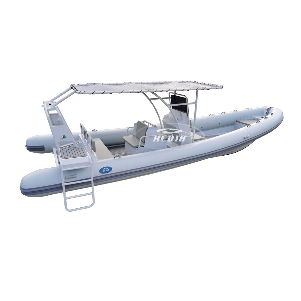 CE china 28ft Luxury Patrol 860 inflatable jet boat with engine Aluminum hull inflatable rigid boats orca hypalon tubes