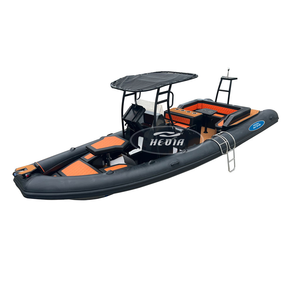 CE Hedia16 passengers 27ft 800cm high speed sport aluminium hull inflatable hypalon boat catamaran for refugee