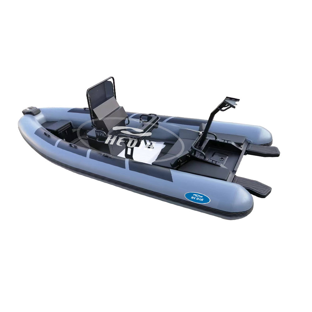 Wholesale PVC hypalon patrol 600 6 meter fishing dinghy aluminum rib rigid inflatable boat with motor