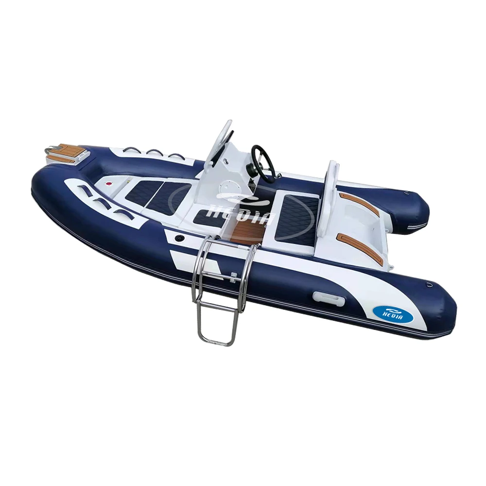 CE Hedia high speed sport rib inflatable catamaran house boat 360 390 orca hypalon aluminum rigid hull for sale