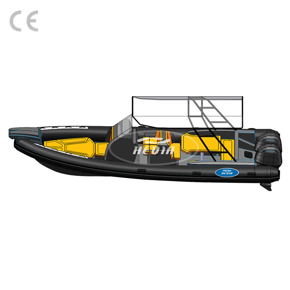 Luxury SP1050 Rib Boat Rigid Hull Orca Hypalon  rigid inflatable 32 ft 10m hypalon aluminium rib boat 8m