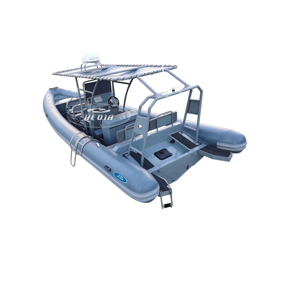 CE china 28ft Luxury Patrol 860 inflatable jet boat with engine Aluminum hull inflatable rigid boats orca hypalon tubes