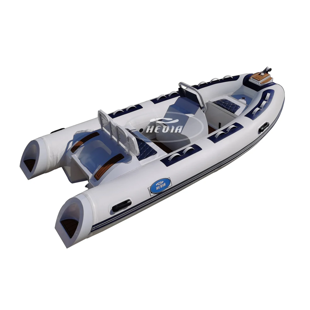 CE Hedia high speed sport rib inflatable catamaran house boat 360 390 orca hypalon aluminum rigid hull for sale