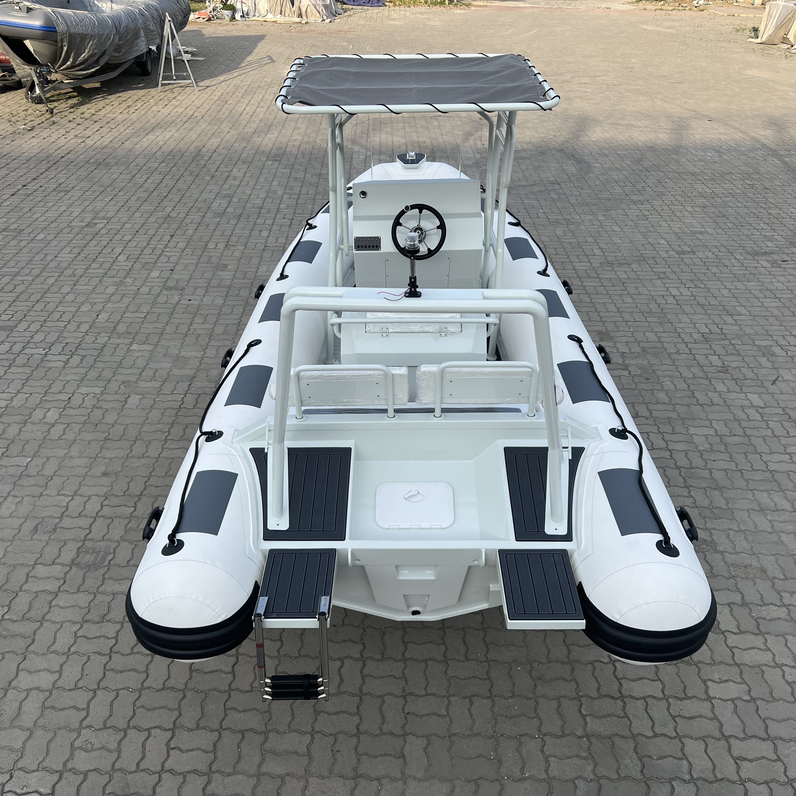 Hedia Best selling CE 6 Capacity high speed rib 580 orca hypalon deep-v aluminum rigid hull inflatable rib boat for sale