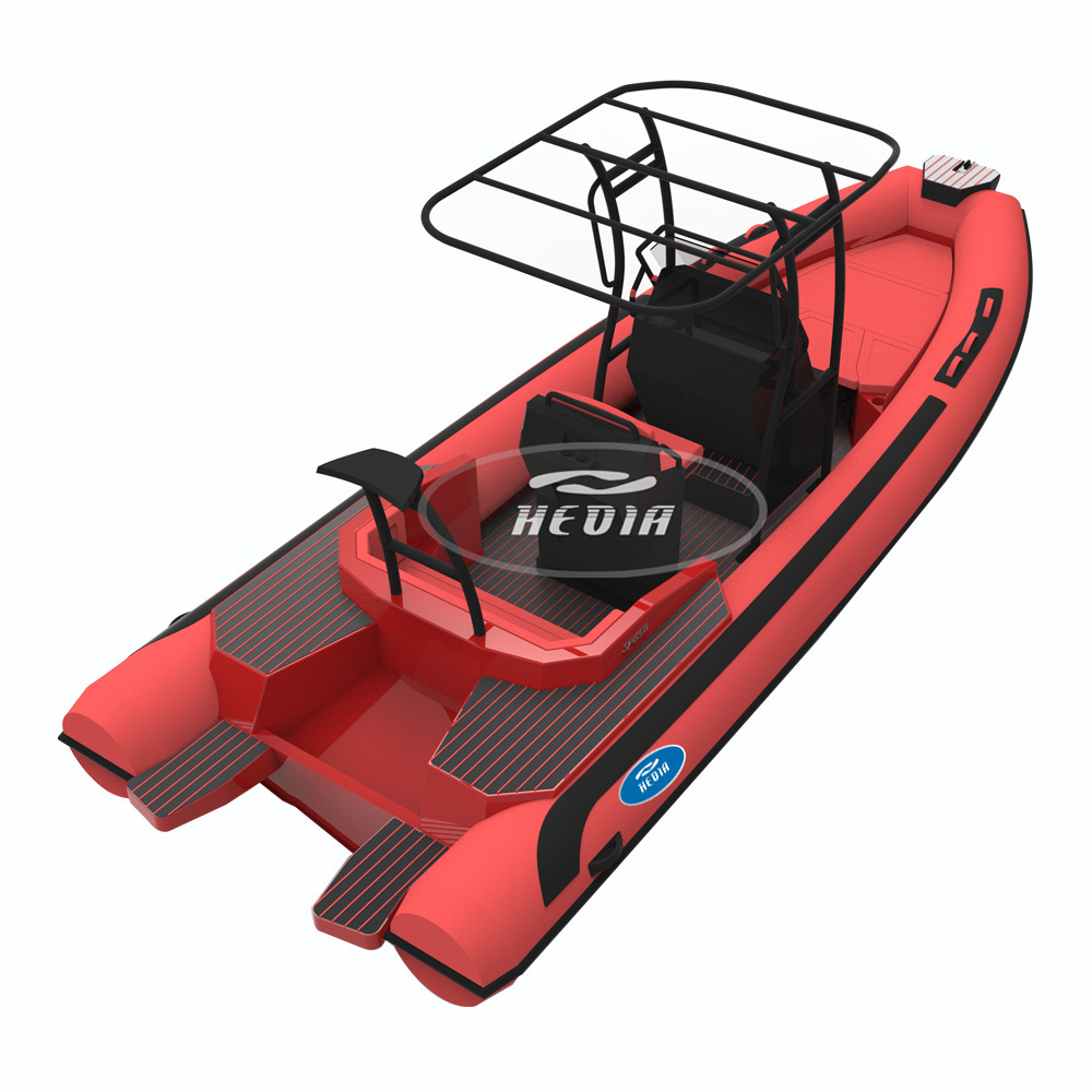 CE Hedia 22ft high speed sport inflatable rescue rib boat 650 680 Luxury Orca Hypalon Rib Boat motor inflatable sail boat