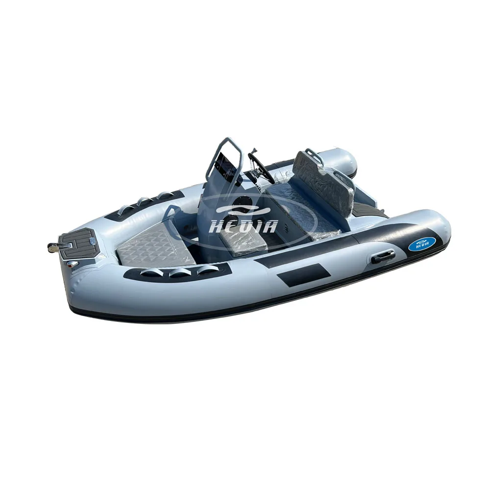 CE China Hedia 11ft 330cm high speed sport 330 360 fishing boat inflation solar high quality aluminum hull inflatable boat