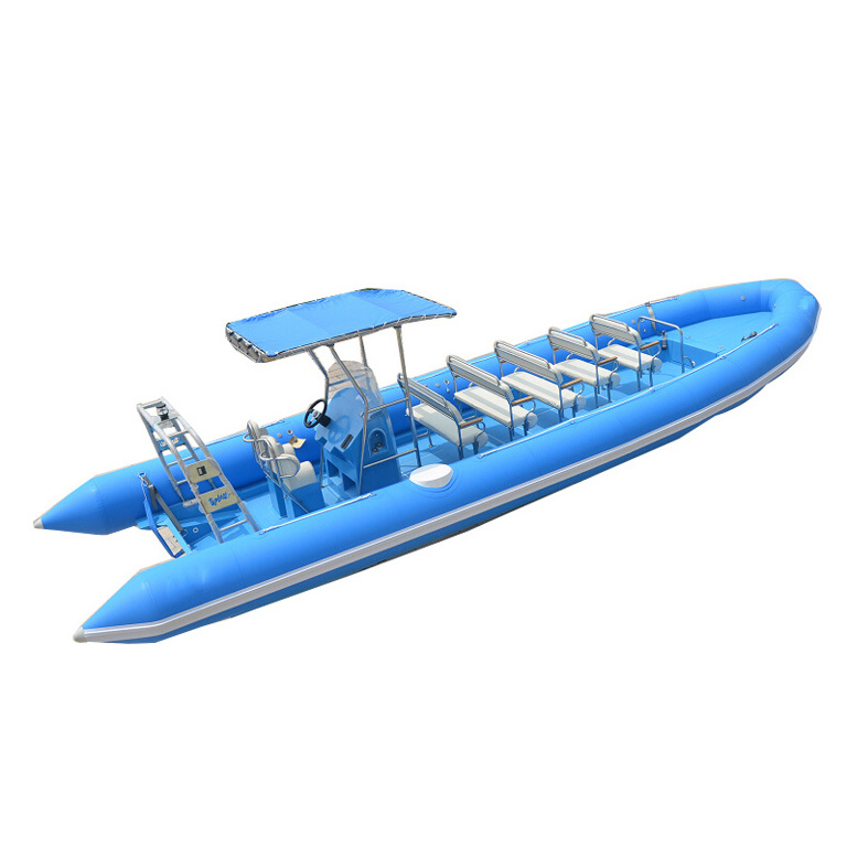 CE China 32ft  Patrol 960 glass bottom inflatable rubber boat fishing round inflatable go boat