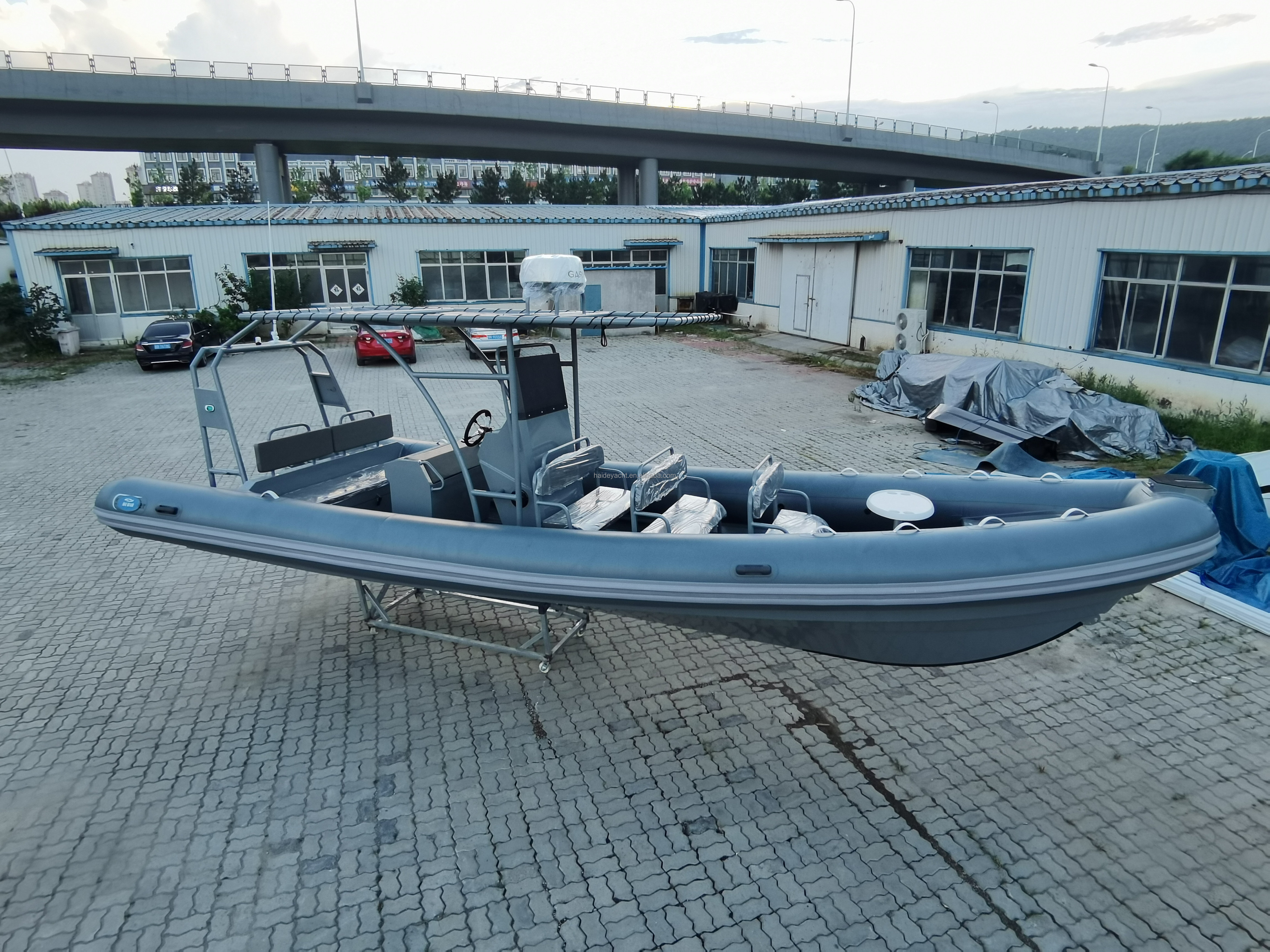 Good quality 860 patrol hypalon boat luxury yacht orca hypalon semi rigid hull cheap fishing boats for sale