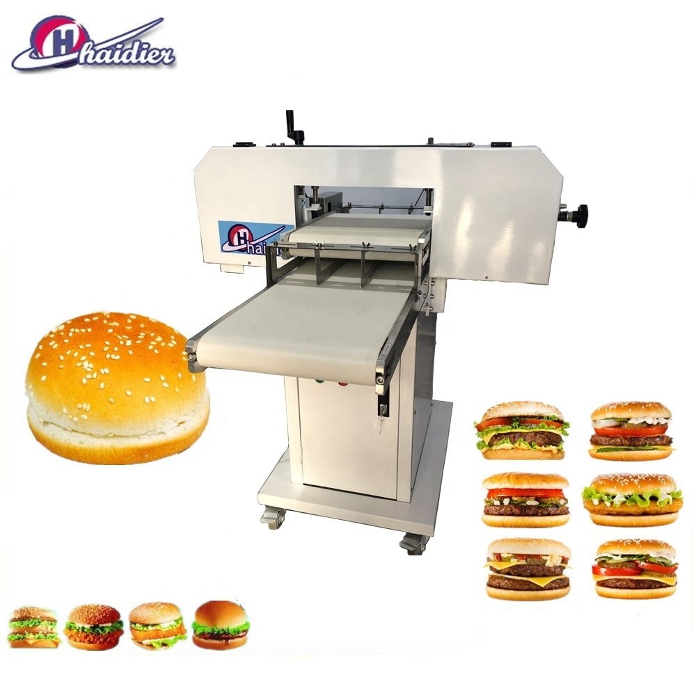 commercial bakery use hamburger  bread slicer machine