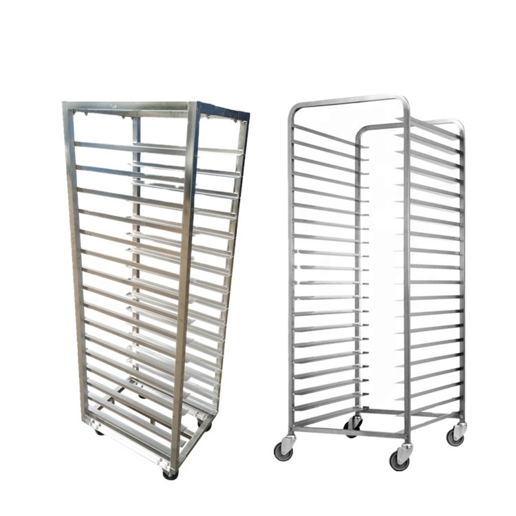 Stainless steel Kitchen Food Trolley Bakery Trolley Racks for Rotating Rack Oven