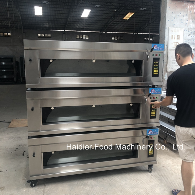 Haidier Bakery Equipment 3 Deck Oven/Pizza Bread Baking Small Portable Oven/Electric 6 Trays Deck Oven