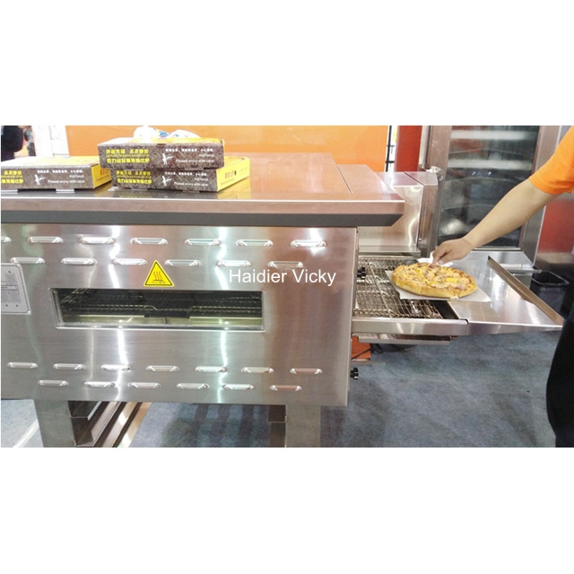 Haidier Conveyor Crawler Pizza Oven 430 Stainless Steel Wood Fire Pizza Oven Outdoor