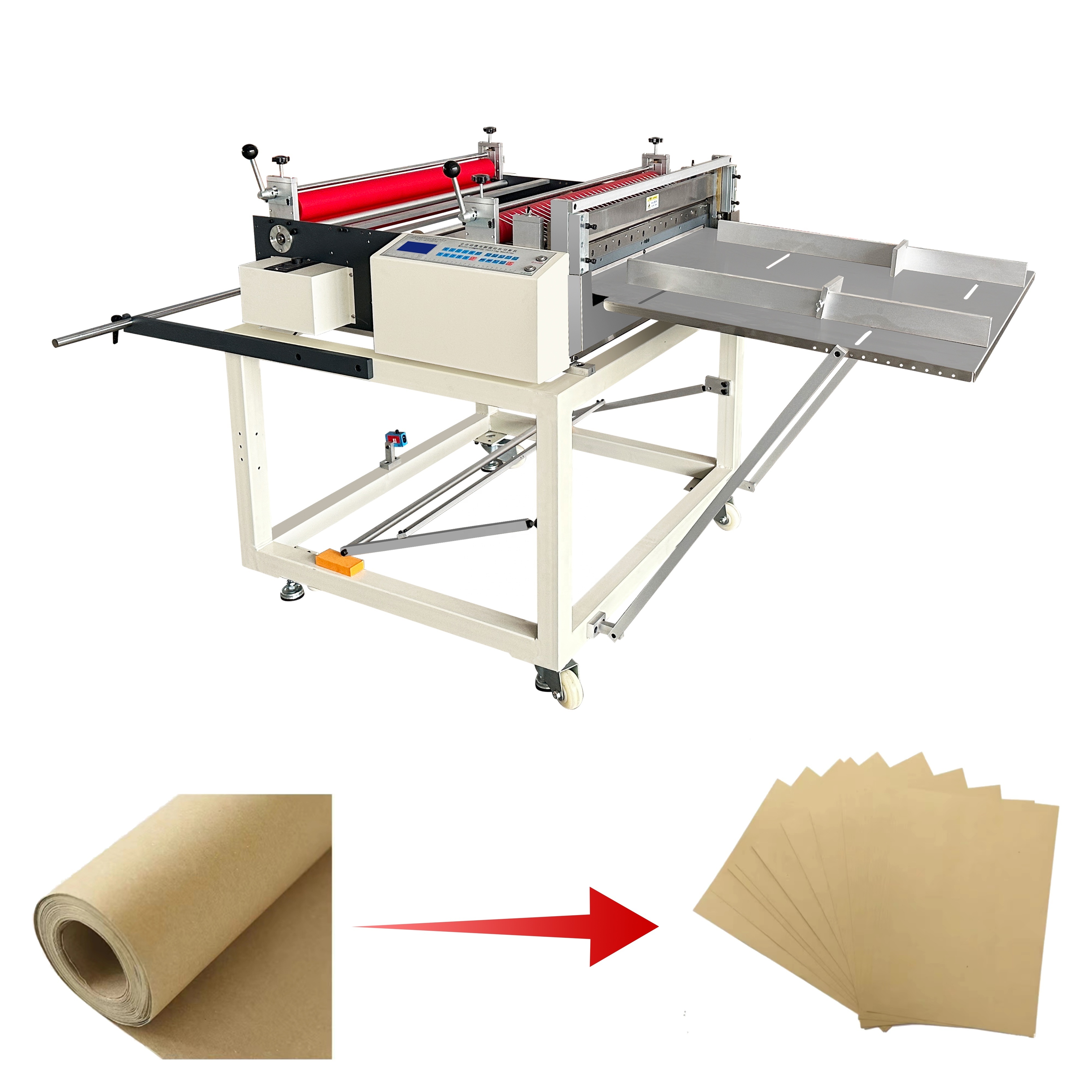 New Promotion Paper Roll Cutter Machine Plastic Film PVC PE Computer Roll to sheet cutting Machine