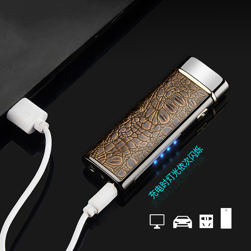 New style usb charged rechargeable lighter USB electronic dual arc lighter for cigarette