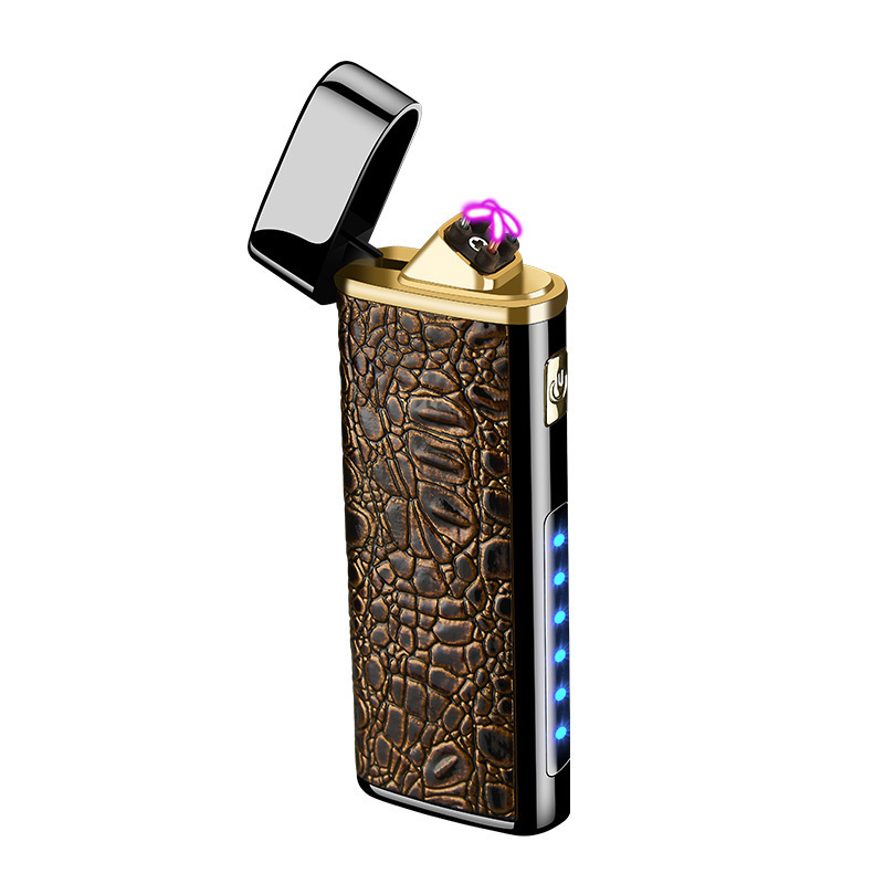 New style usb charged rechargeable lighter USB electronic dual arc lighter for cigarette