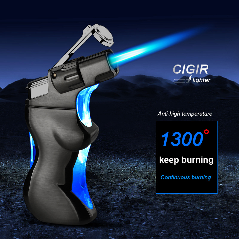 Human body design lighter Inflatable Blue Flame Torch Lighter lighter for cigar