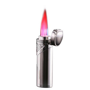 HD croc exclusive cigar lighter big fire pink four flames torch lighter 2 in 1 cigar drill windproof lighter for cigar