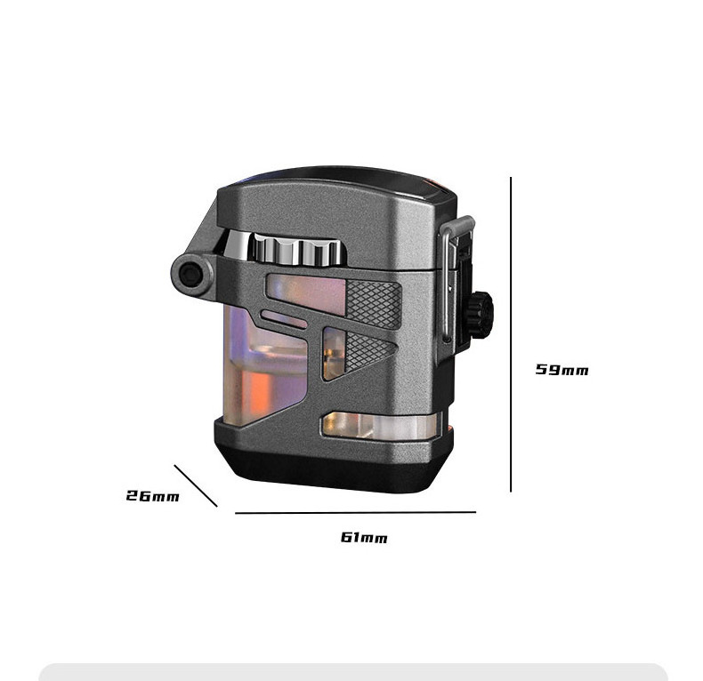 HD Transparent atmospheric box long endurance lighter red flame lantern lighter torch big lighter