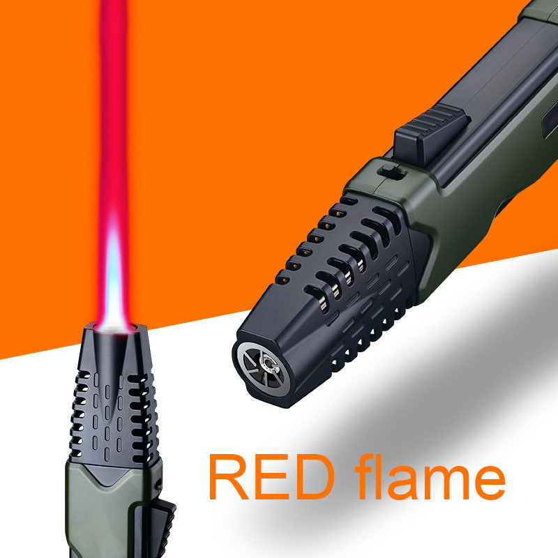 Innovative high quality cigar red flame torch lighter ultra high temperature welding gun spray gun outdoor lighter