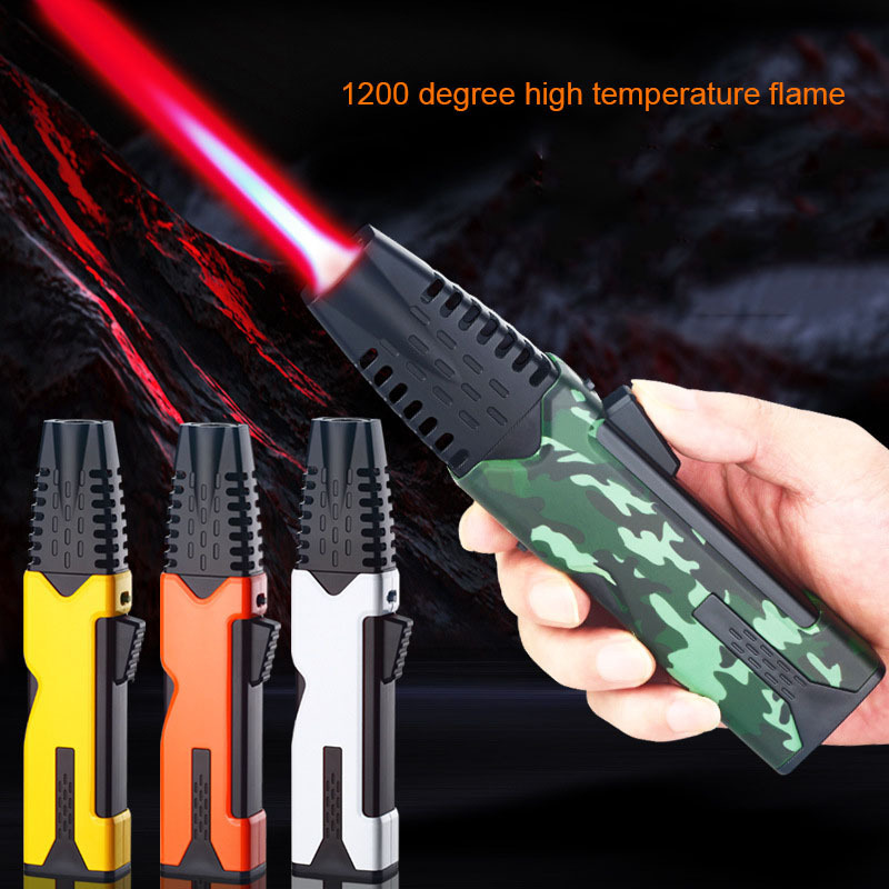 Innovative high quality cigar red flame torch lighter ultra high temperature welding gun spray gun outdoor lighter