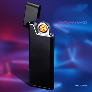 Fashion thin mini electronic usb lighters flameless lighter briquet electric lighters