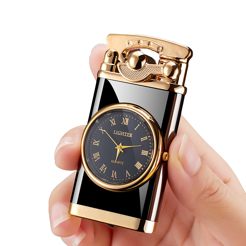 Creative Watch Lighter Windproof Direct Flame Lighter with Clock Lighter