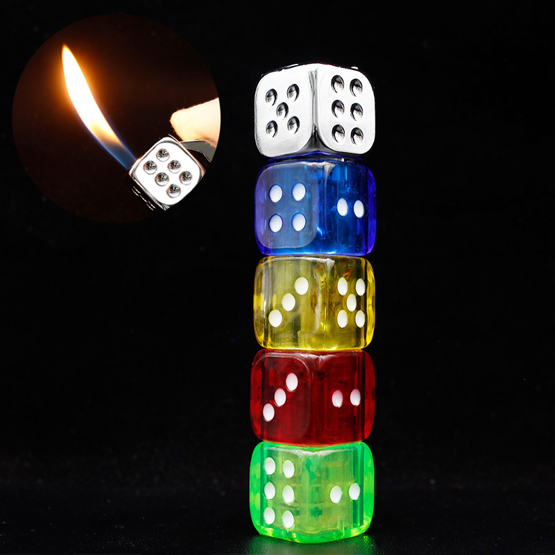 Creative Lighter Dice Inflatable Lighter Open Flame Personality Lighting Cigarette Lighter