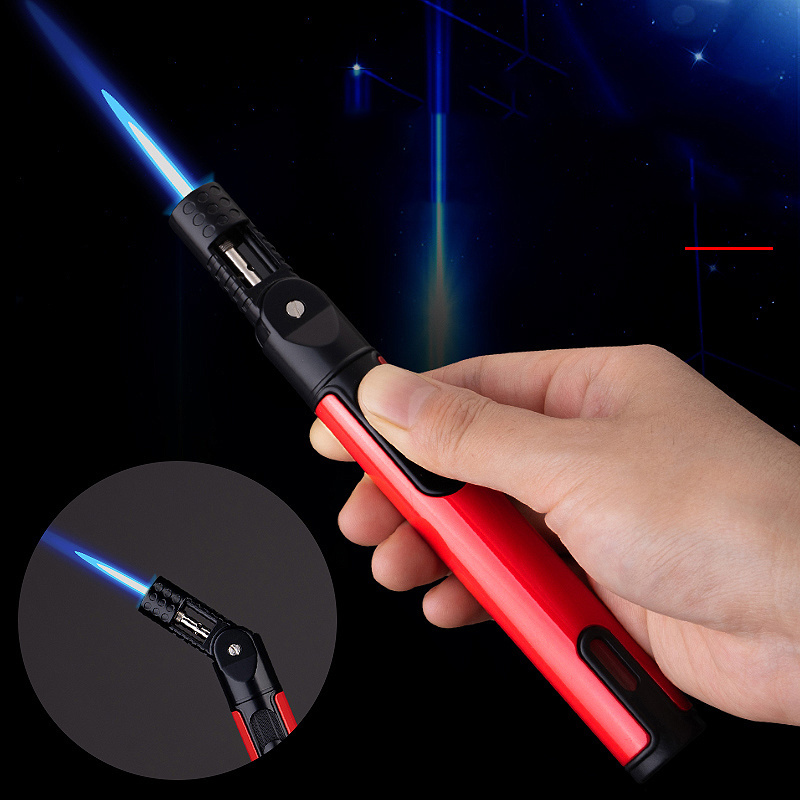 Popular Design Pocket Size Wholesale lighter High Quality blue Flame Butane Jet Torch Lighter for kitchen