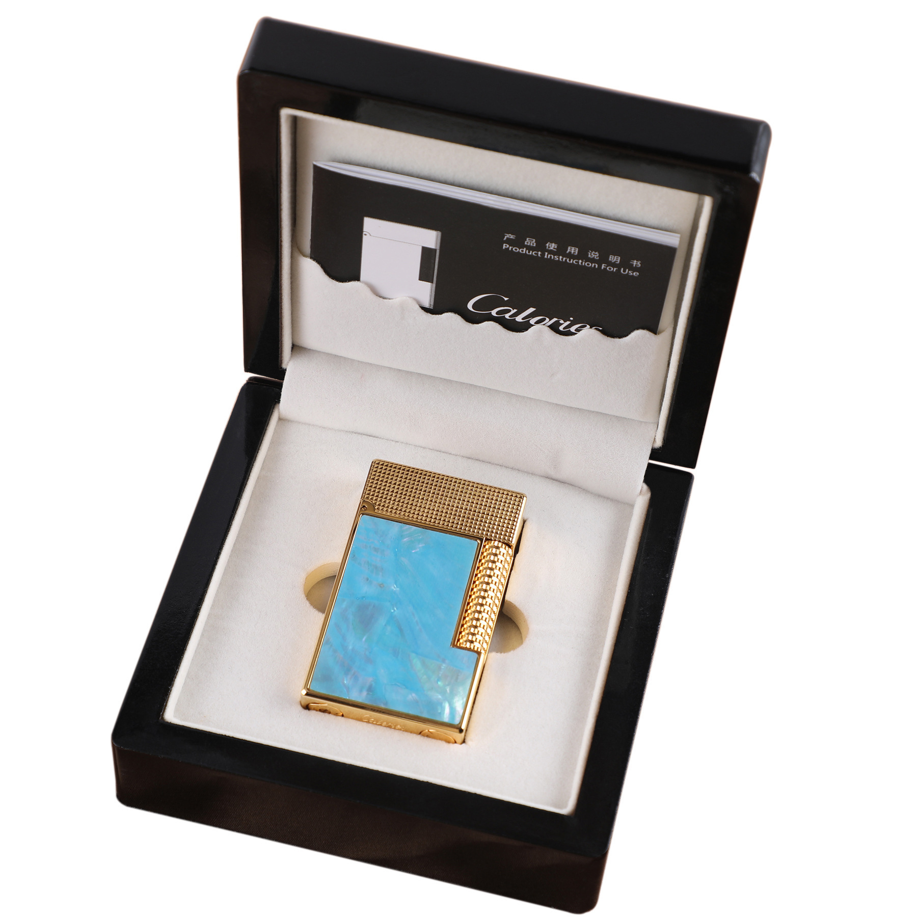 Kalou Langsheng Natural Color Shell Pure Copper Double Fire Lighter Windproof Gift High end Lighter Gift Box Wholesale Lighter