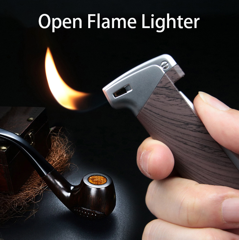 Hot Single Flame Jet Lighter Custom Logo Cigar Needle Classical Old Fashion Portable Cigar Cigarette Lighters