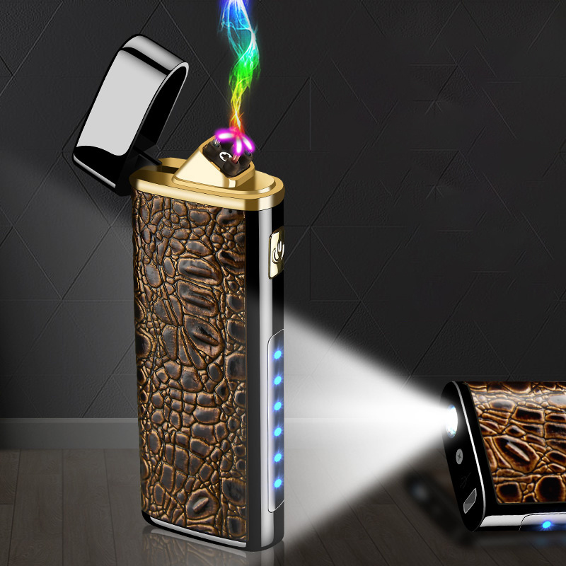 New style usb charged rechargeable lighter USB electronic dual arc lighter for cigarette