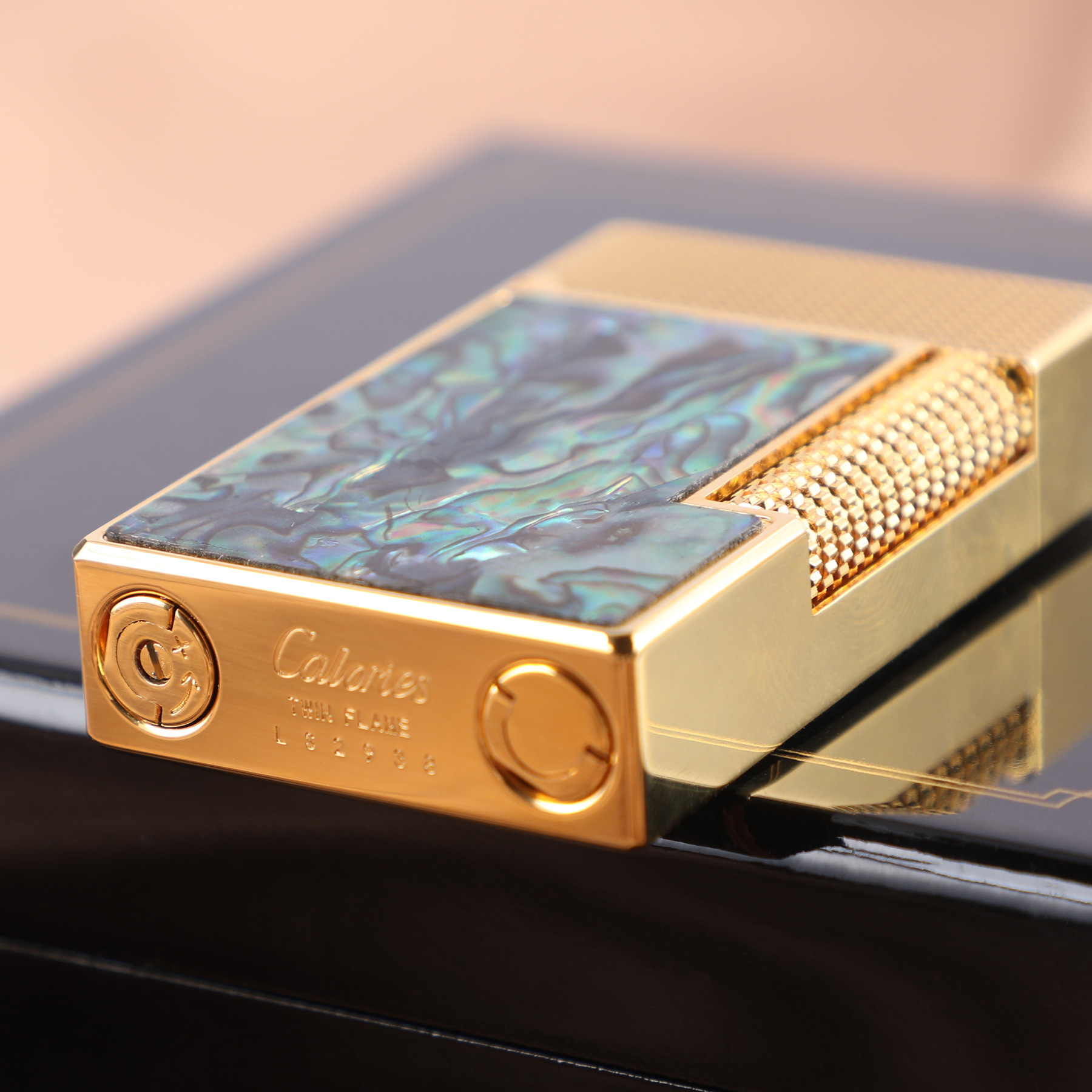 Kalou Langsheng Natural Color Shell Pure Copper Double Fire Lighter Windproof Gift High end Lighter Gift Box Wholesale Lighter