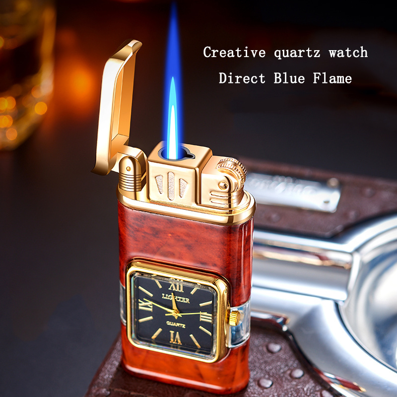 Creative Multifunctional Clock Lighter Personalized Blue Direct Charge Advanced Gift Lighter