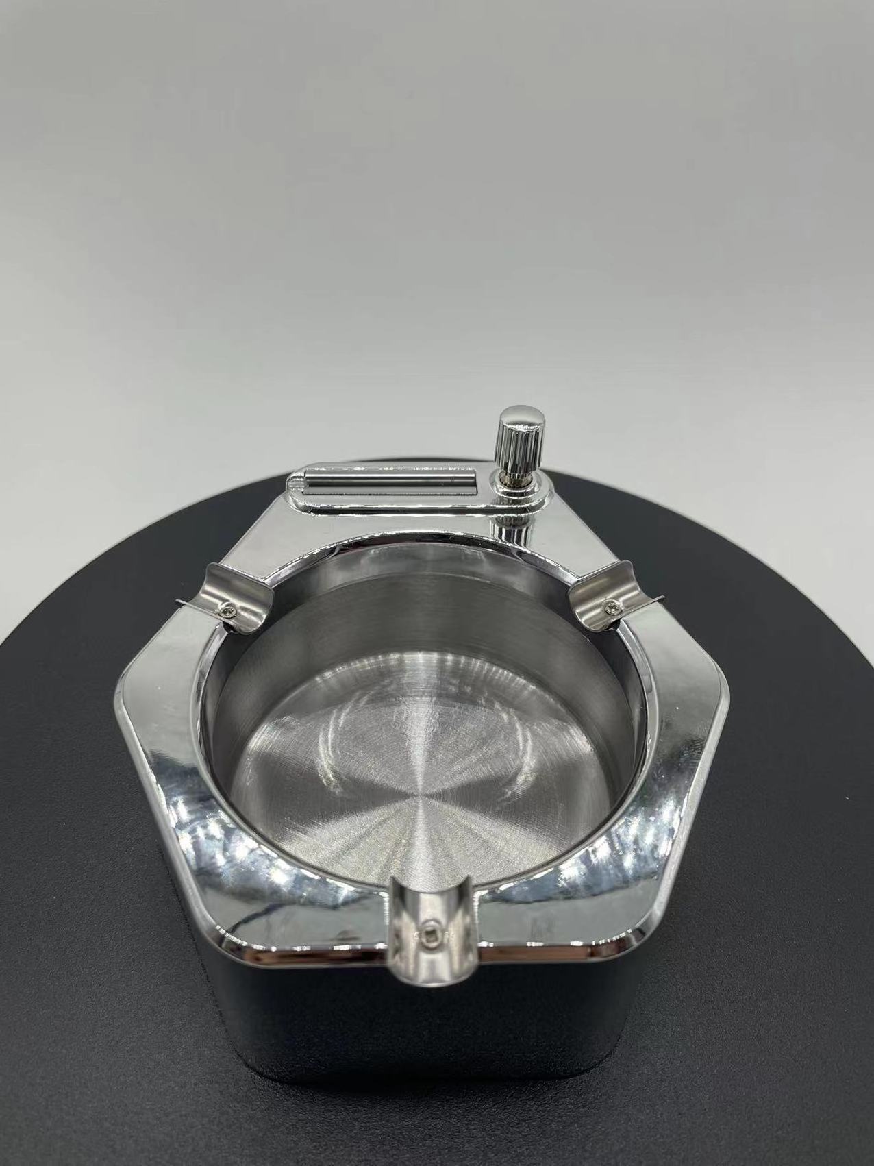 Stainless steel metal custom ashtray match ashtray kerosene lighter ashtray