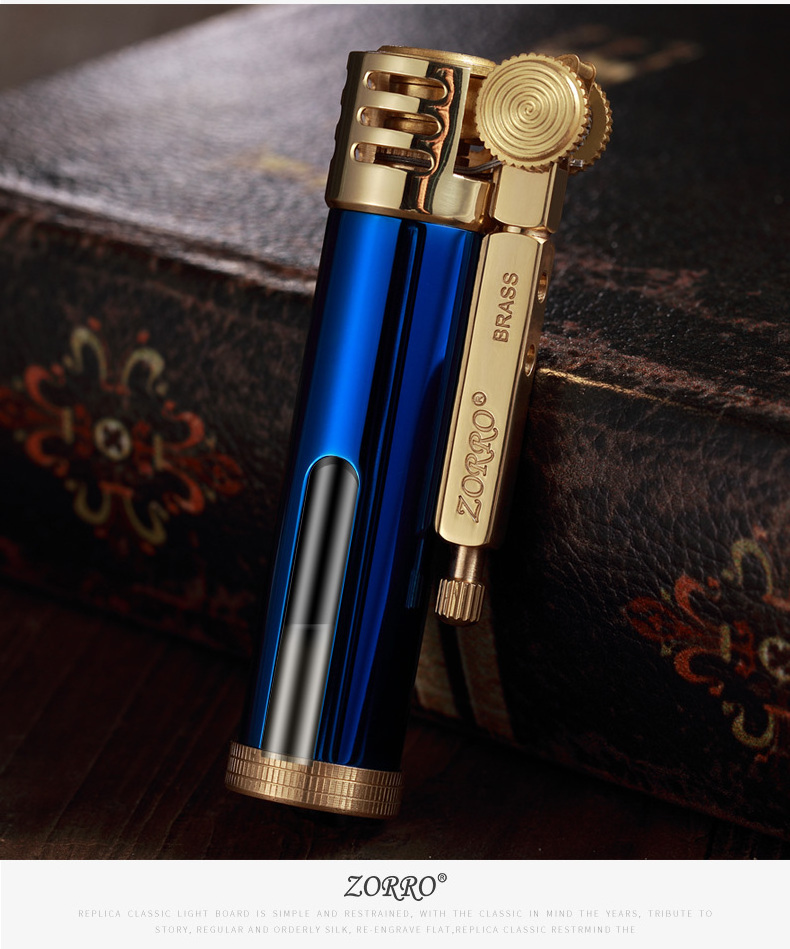 Kerosene Lighter Creative Transparent Oil Bin Old Vintage Pure Copper Personality Lighter Windproof Lighter