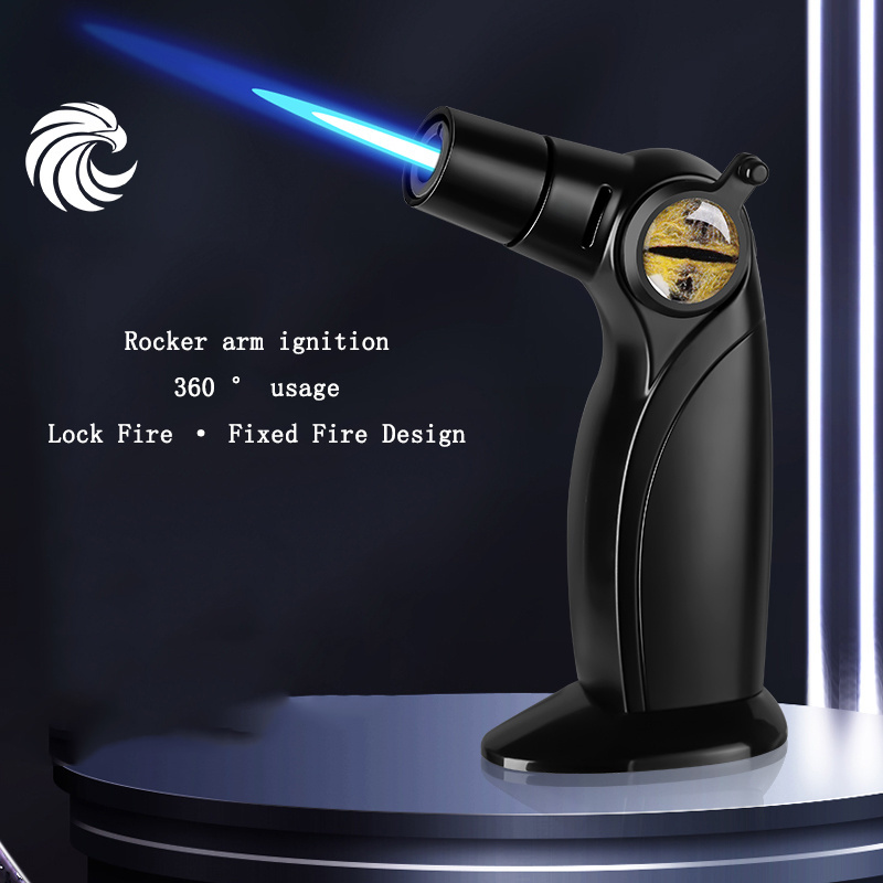 Eagle Eye Single Flame Jet Lighter Customized Logo Butane Gas refillable Cigarette Windproof Torch Cigar Lighter