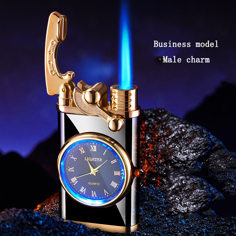 Creative Watch Lighter Windproof Direct Flame Lighter with Clock Lighter