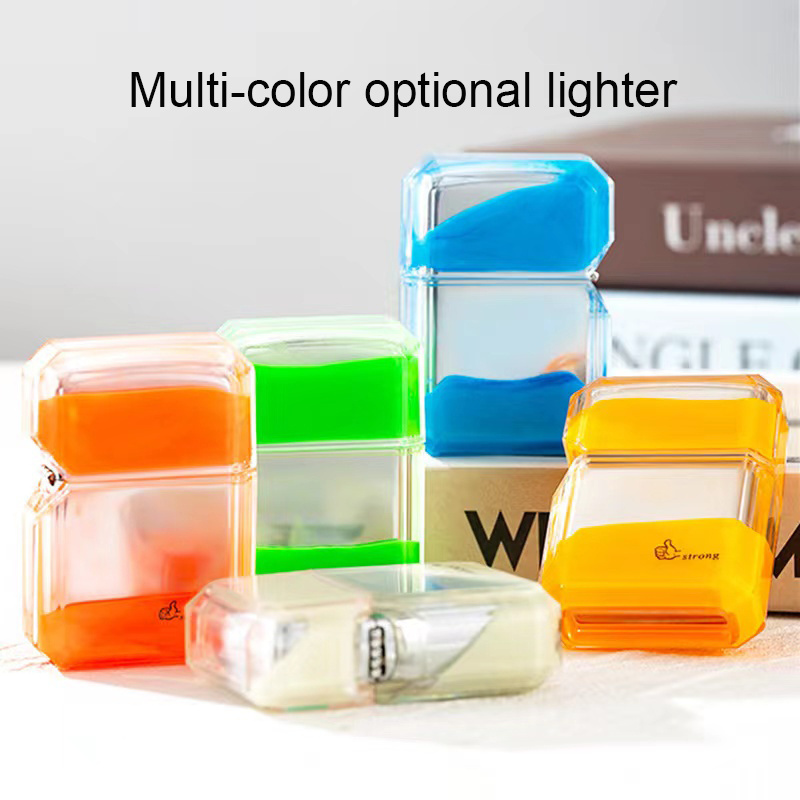 High-end gift luminous lighter kerosene fluorescent lighter quicksand innovative oil lighter