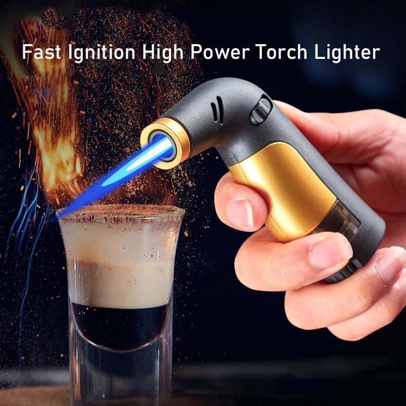 Wholesale hot sale small spray gun cigar lighter inflatable window big fire straight to the lighter torch lighter