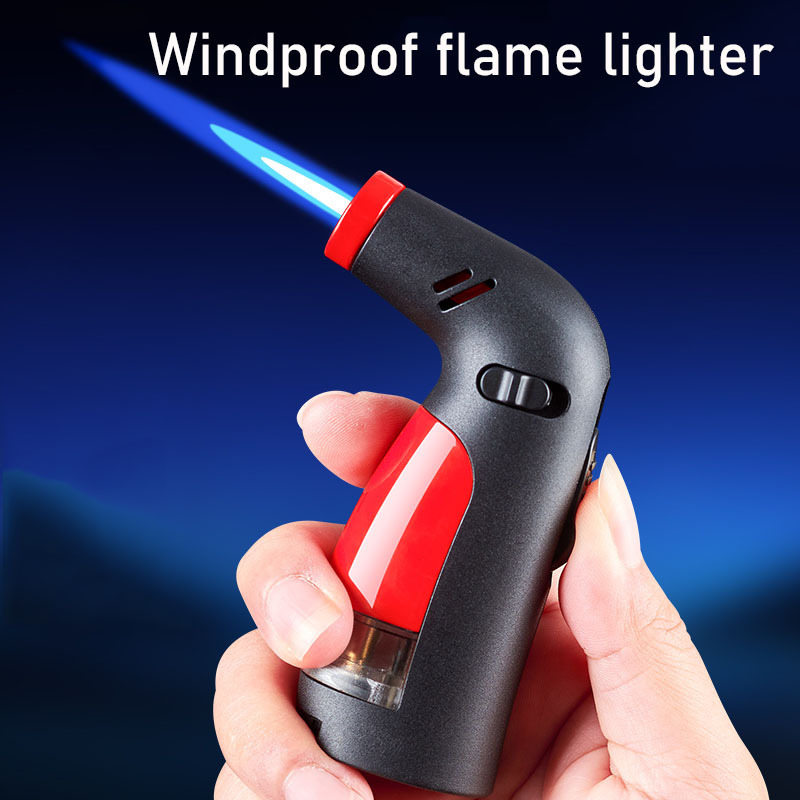 Wholesale hot sale small spray gun cigar lighter inflatable window big fire straight to the lighter torch lighter